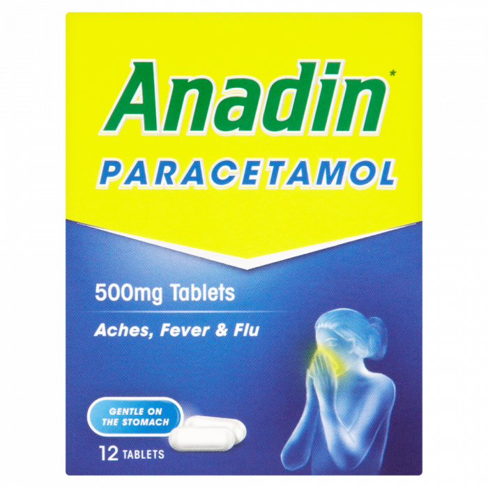 Anadin Paracetamol 500mg - 12 Tablets