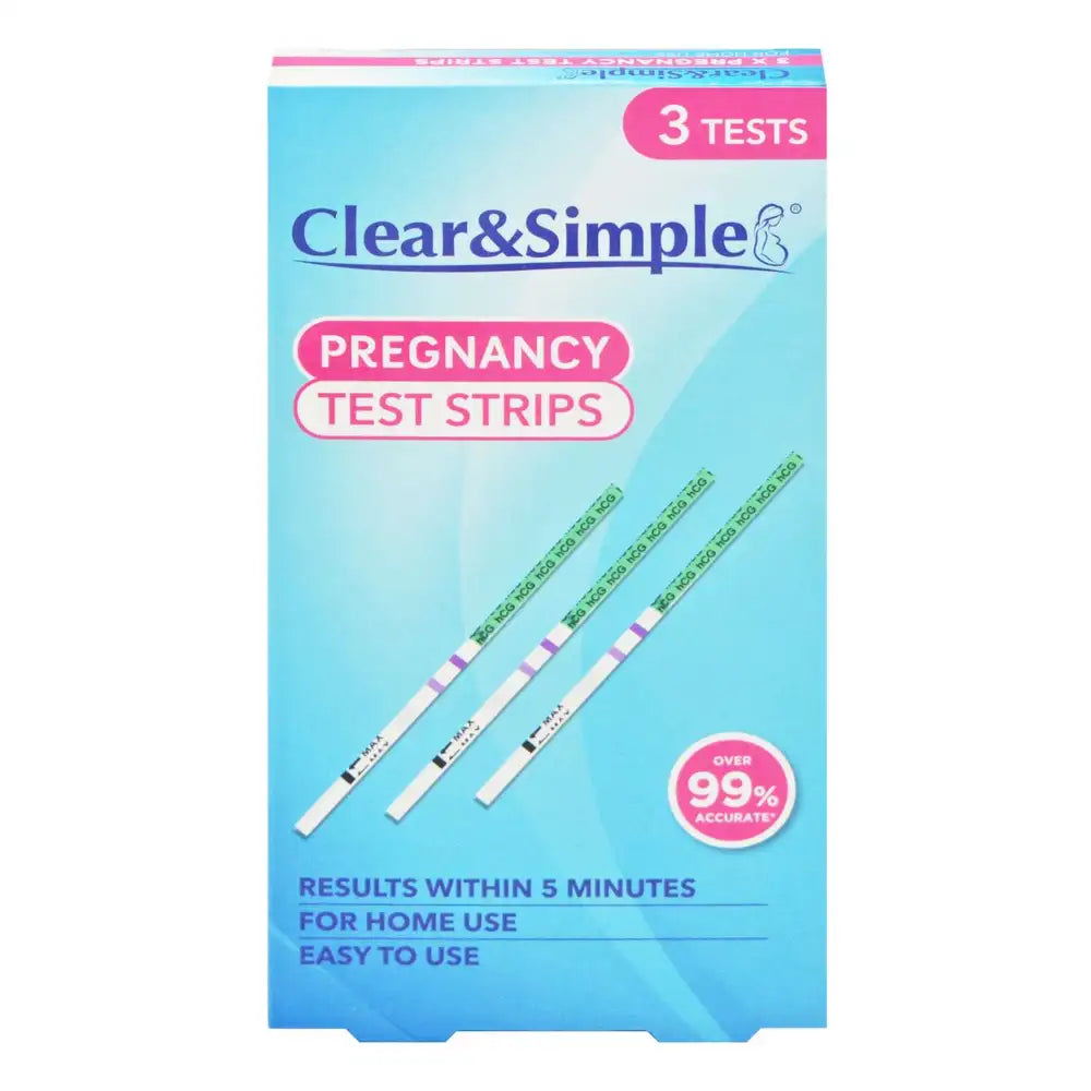 Clear & Simple 3 Pregnancy Test Strips