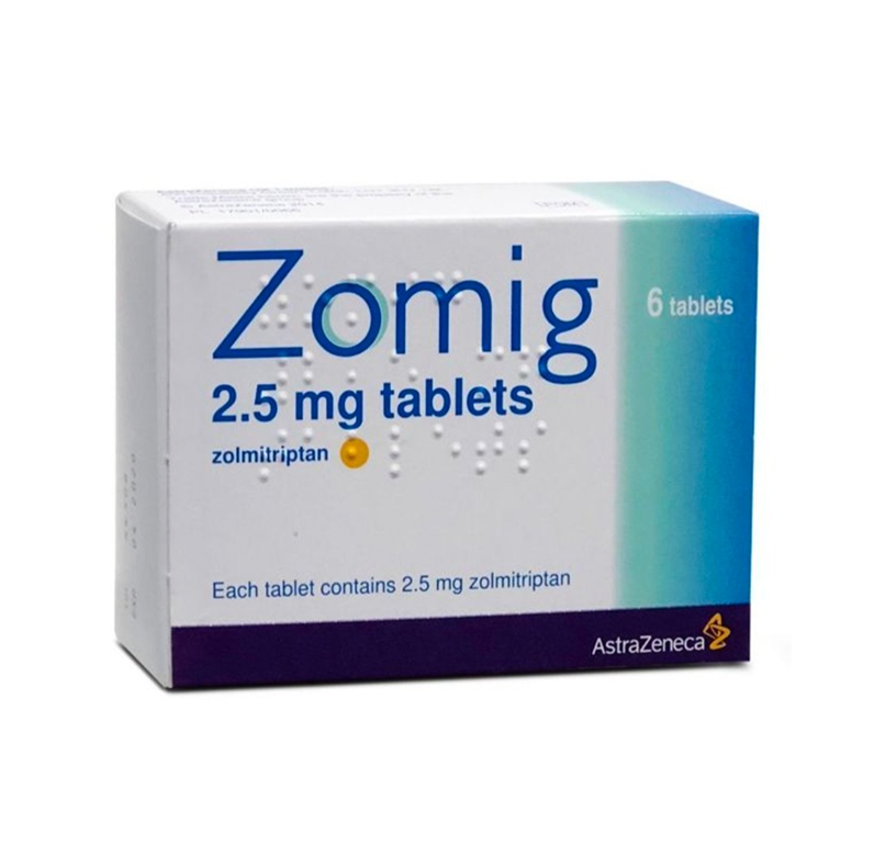 Zomig 2.5mg Tablets (Branded Zolmitriptan)