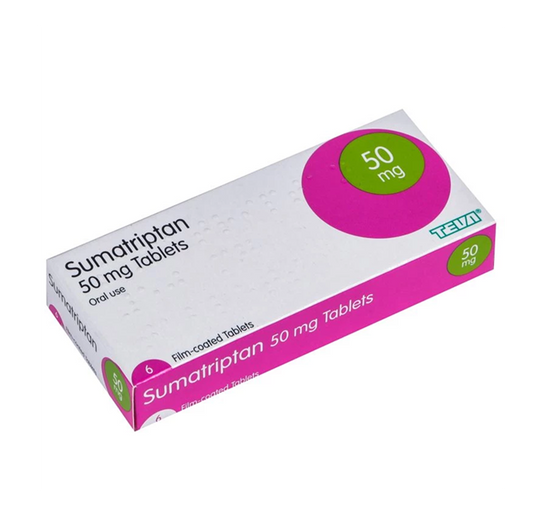 Sumatriptan 50mg Tablets