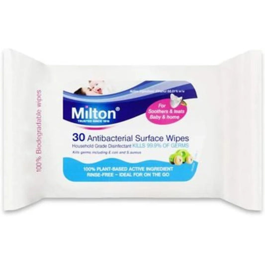 Milton 30 Antibacterial Surface Wipes