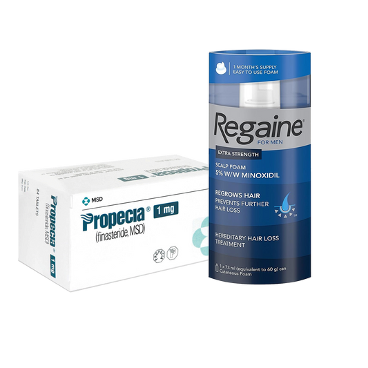 Hair Loss Bundle (Propecia Tablets - 1mg & Regaine For Men Extra Strength Scalp Foam - 73ml)