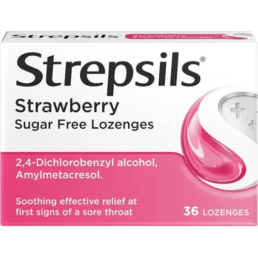 Strepsils Strawberry Sugar Free 