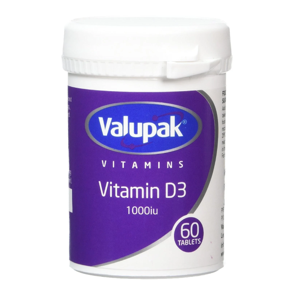 Valupak Vitamin D3 1000IU (25mcg) - 60 Capsules